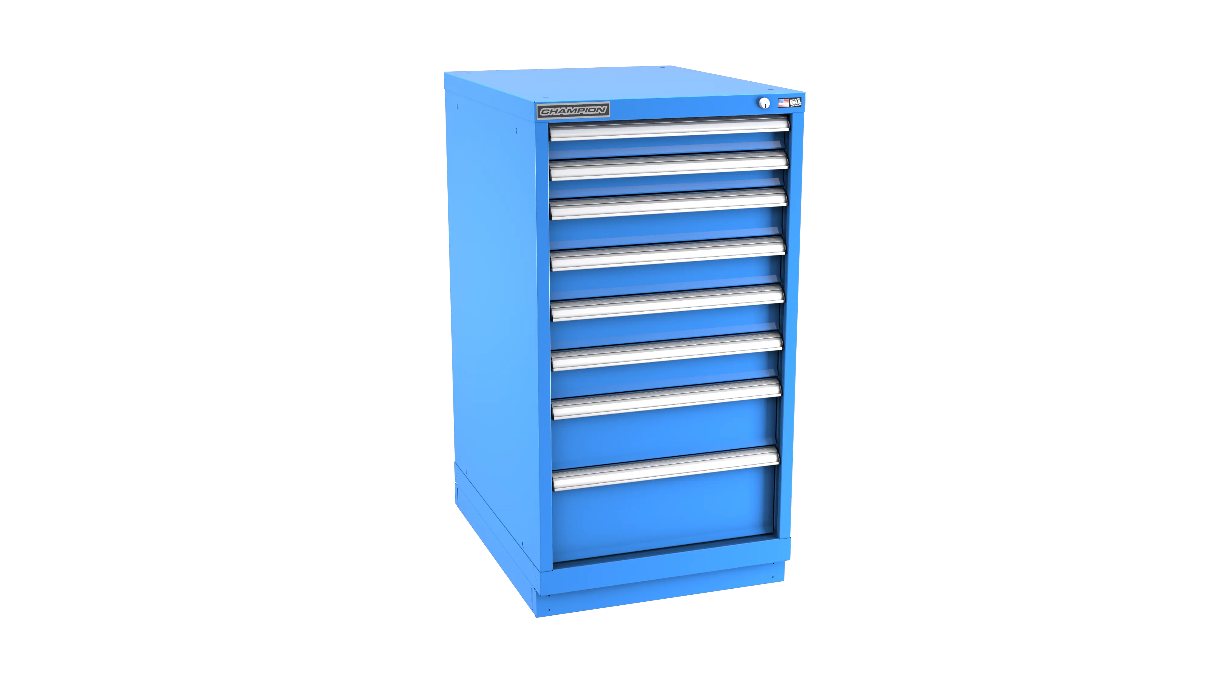Champion Tool 8-Drawer Modular Cabinet, 22-3/16 W x 41-3/4 H x 22-1/2 D in - CM NWS1800-0801-ILC-FTB Champion Tool Storage