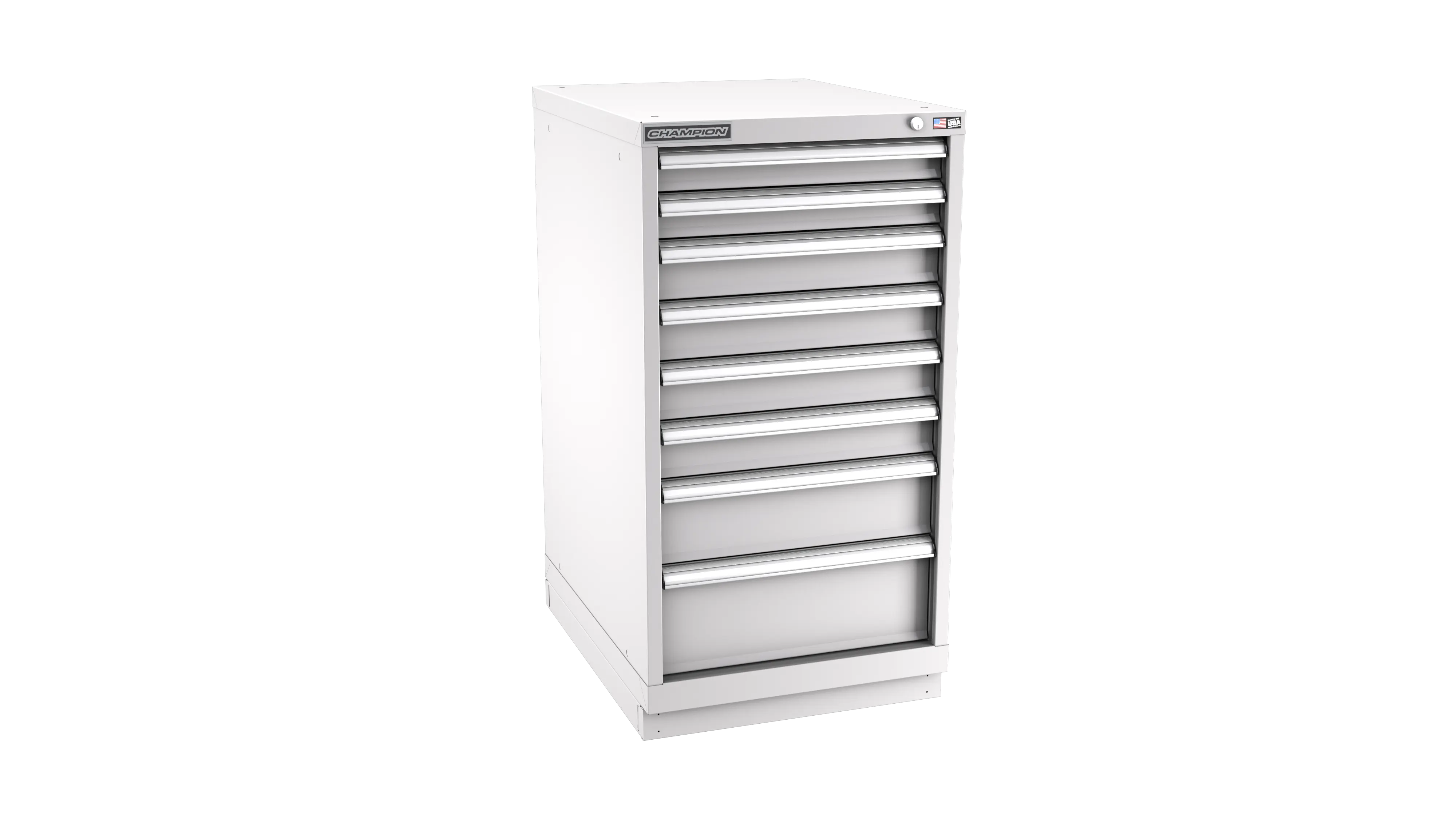Champion Tool 8-Drawer Modular Cabinet, 22-3/16 W x 41-3/4 H x 22-1/2 D in - CM NWS1800-0801-ILC-FTB Champion Tool Storage