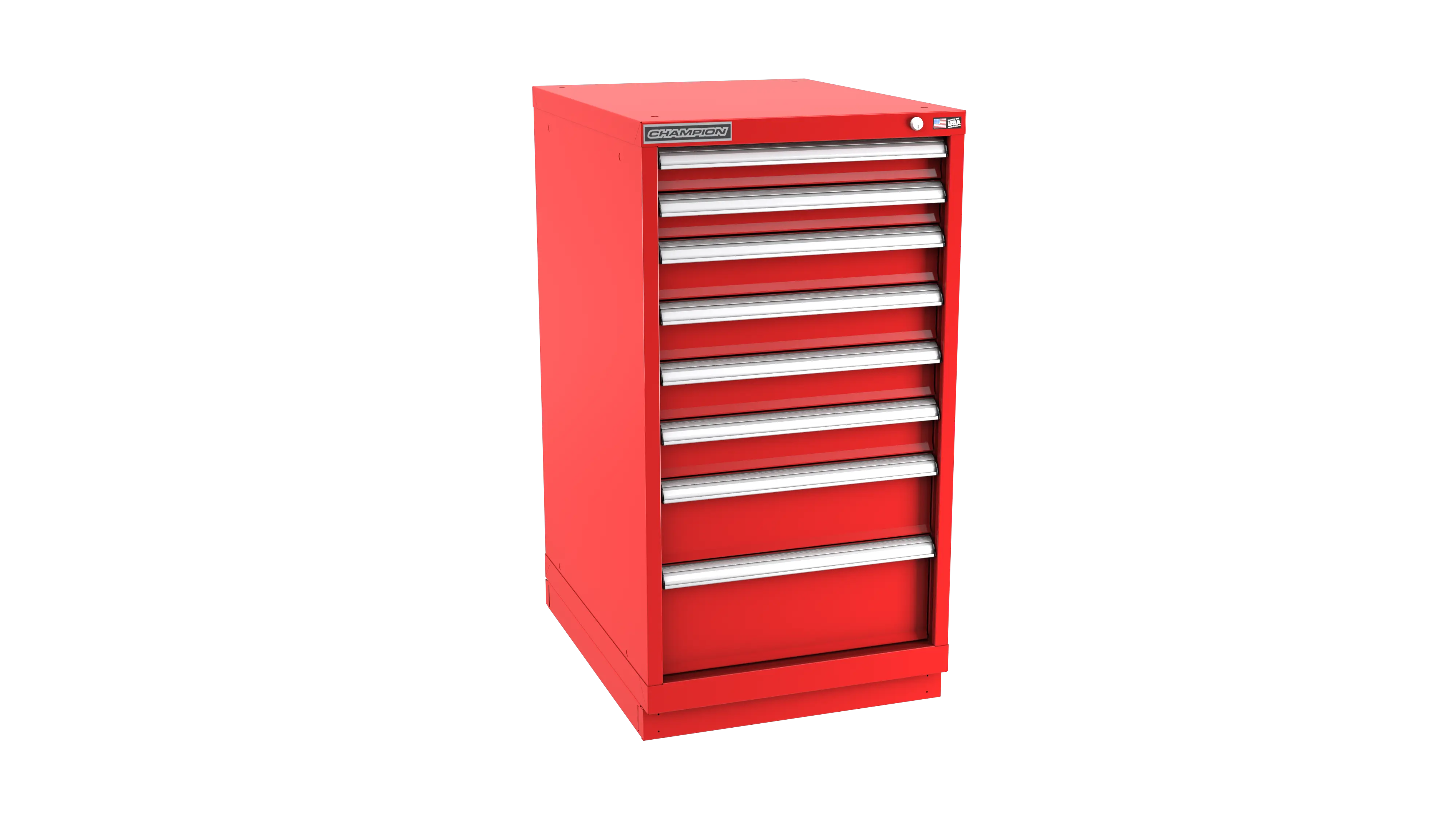Champion Tool 8-Drawer Modular Cabinet, 22-3/16 W x 41-3/4 H x 22-1/2 D in - CM NWS1800-0801-ILC-FTB Champion Tool Storage