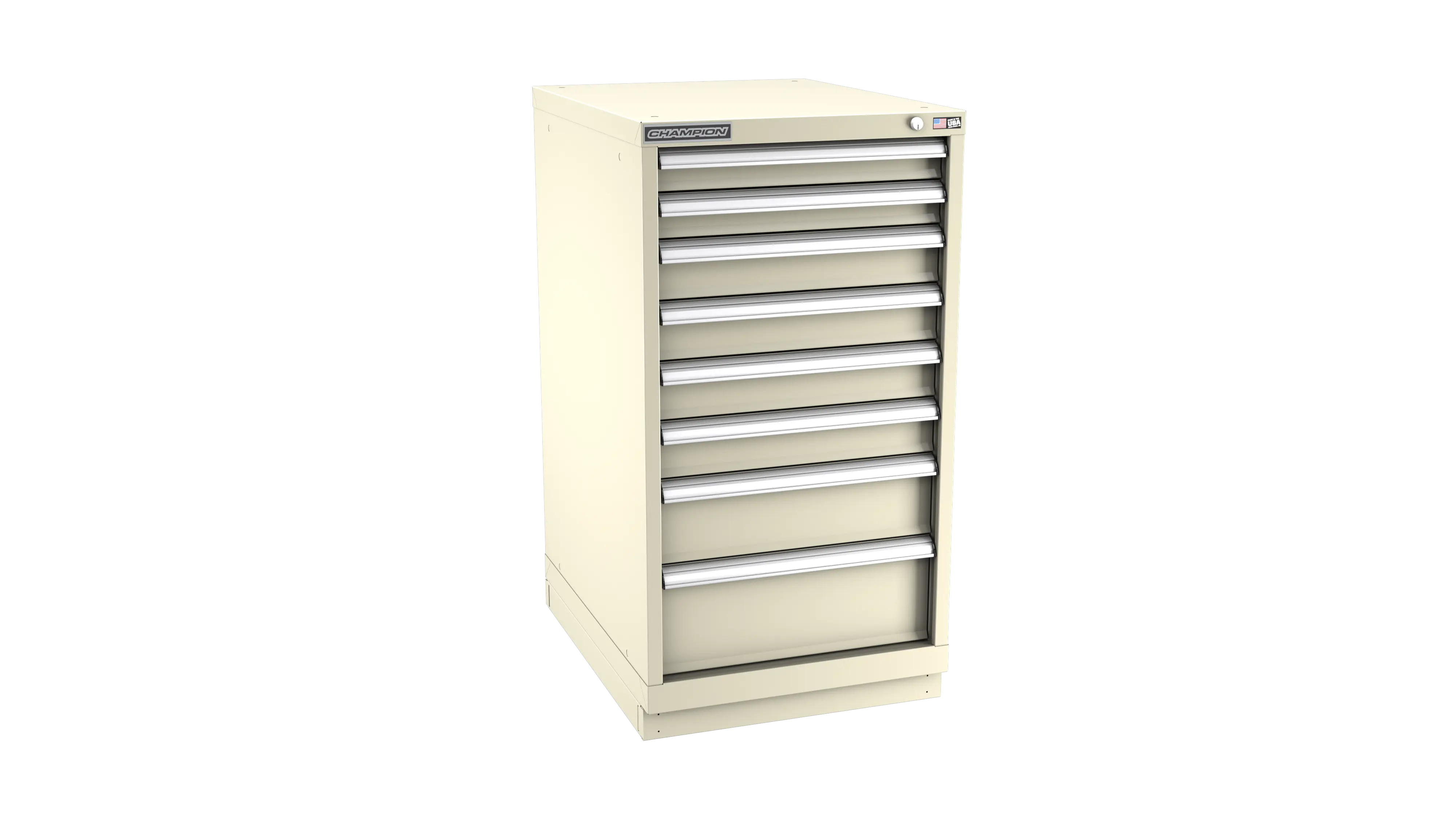Champion Tool 8-Drawer Modular Cabinet, 22-3/16 W x 41-3/4 H x 22-1/2 D in - CM NWS1800-0801-ILC-FTB Champion Tool Storage