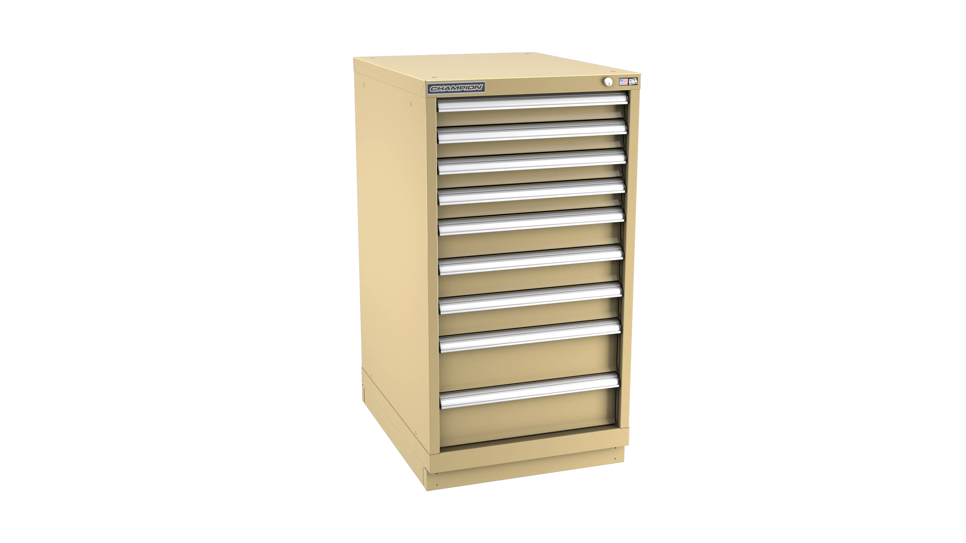Champion Tool 9-Drawer Modular Cabinet, 22-3/16 W x 41-3/4 H x 22-1/2 D in - CM NWS1800-0901-ILC-FTB Champion Tool Storage