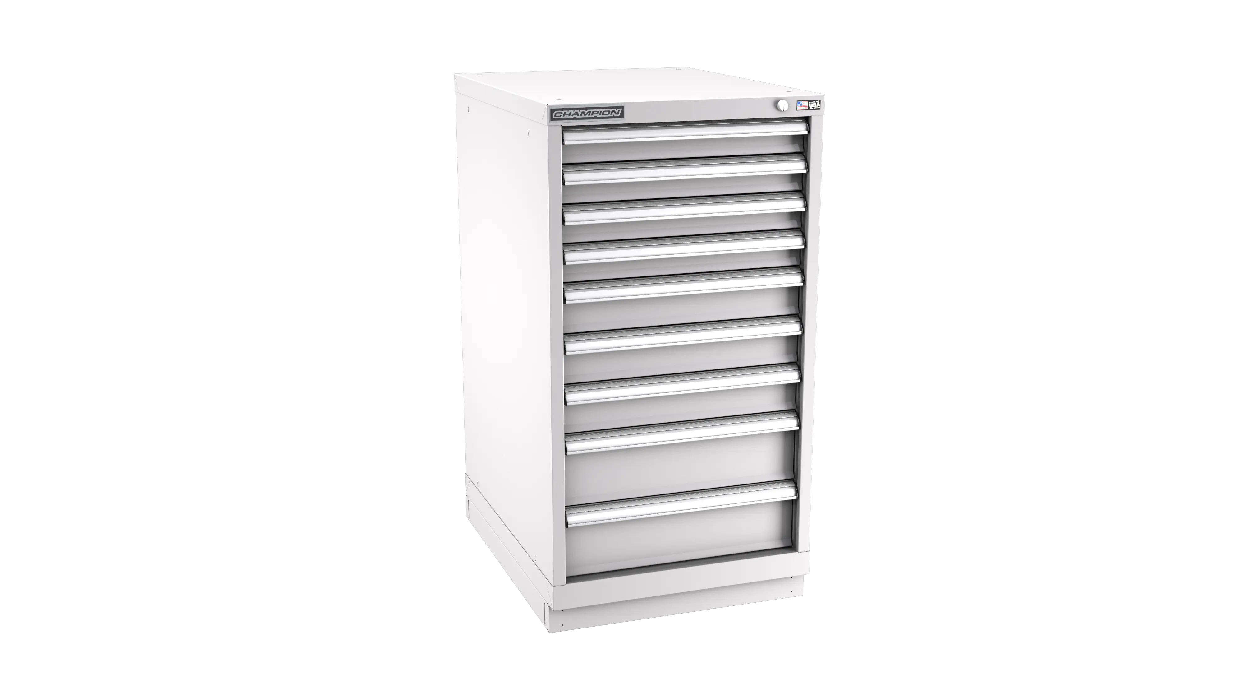 Champion Tool 9-Drawer Modular Cabinet, 22-3/16 W x 41-3/4 H x 22-1/2 D in - CM NWS1800-0901-ILC-FTB Champion Tool Storage