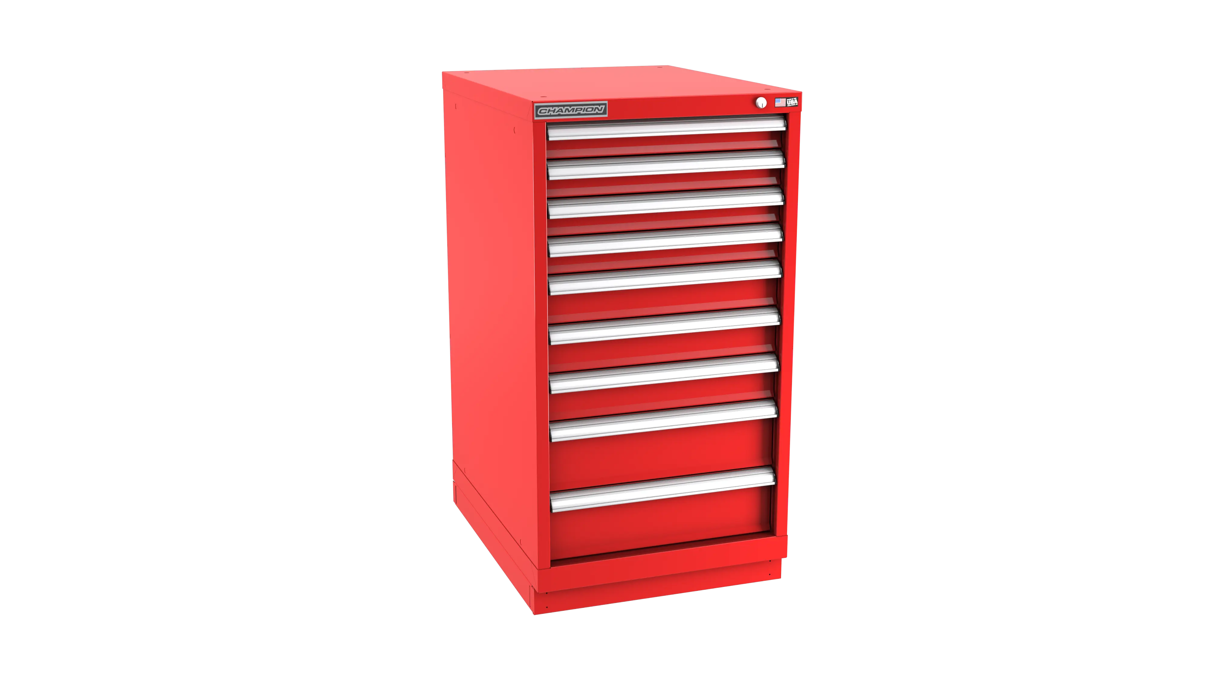 Champion Tool 9-Drawer Modular Cabinet, 22-3/16 W x 41-3/4 H x 22-1/2 D in - CM NWS1800-0901-ILC-FTB Champion Tool Storage