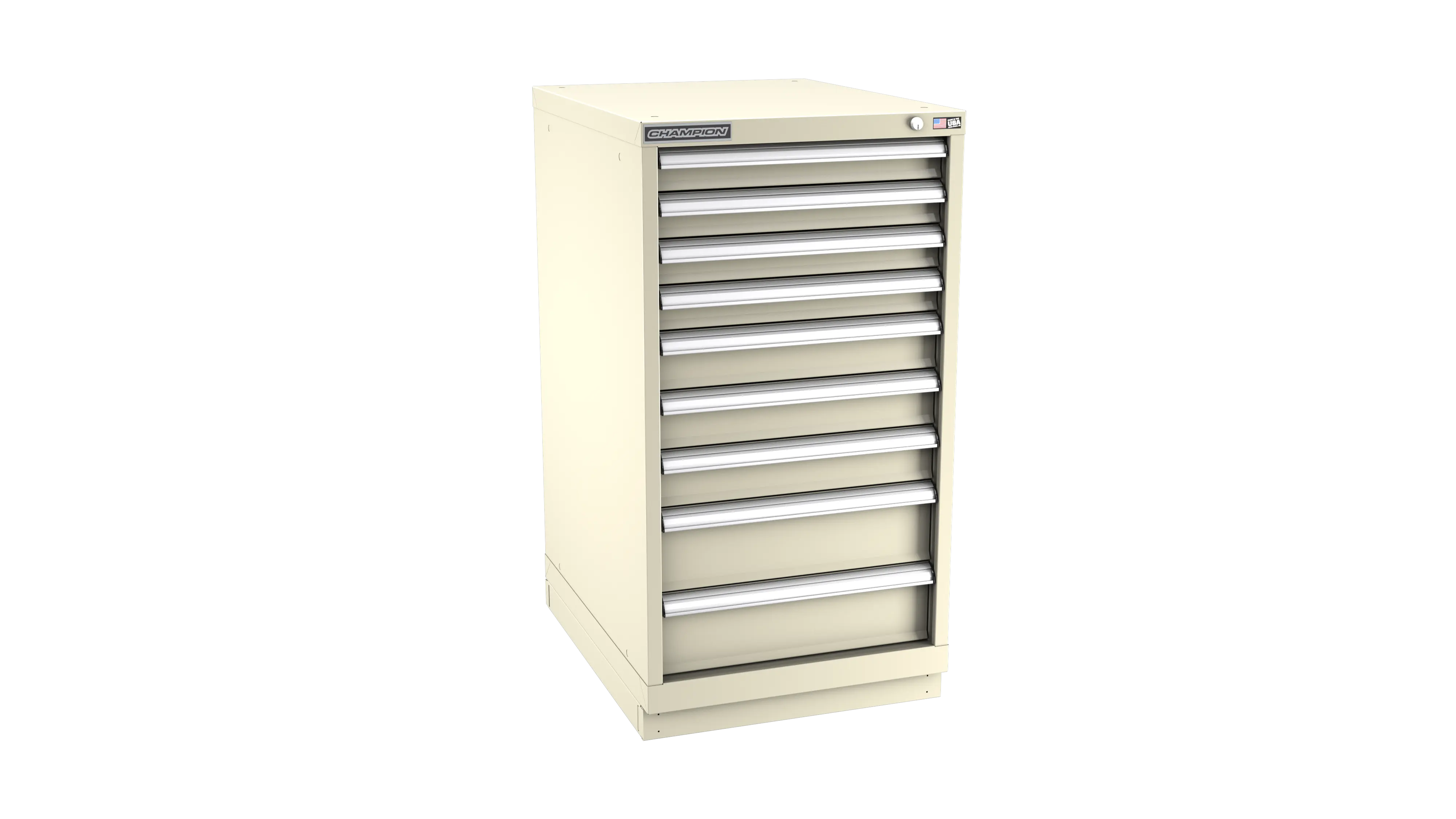 Champion Tool 9-Drawer Modular Cabinet, 22-3/16 W x 41-3/4 H x 22-1/2 D in - CM NWS1800-0901-ILC-FTB Champion Tool Storage