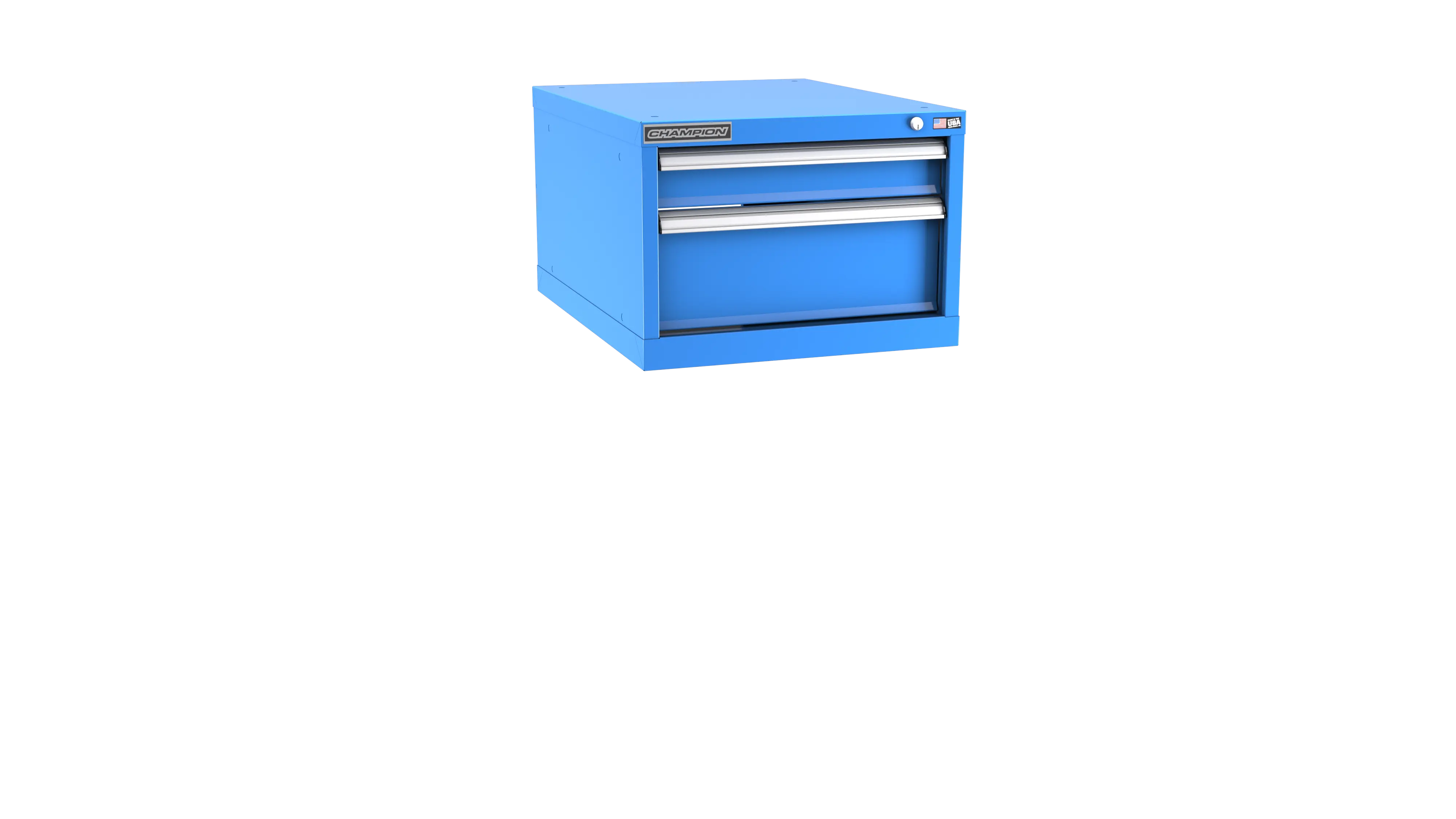 Champion Tool 2-Drawer Metal Modular Storage Cabinet with 13 Internal Compartments, 22-3/16 W x 15-3/4 H x 22-1/2 D in - CM NWS600-0202-ILC Champion Tool Storage