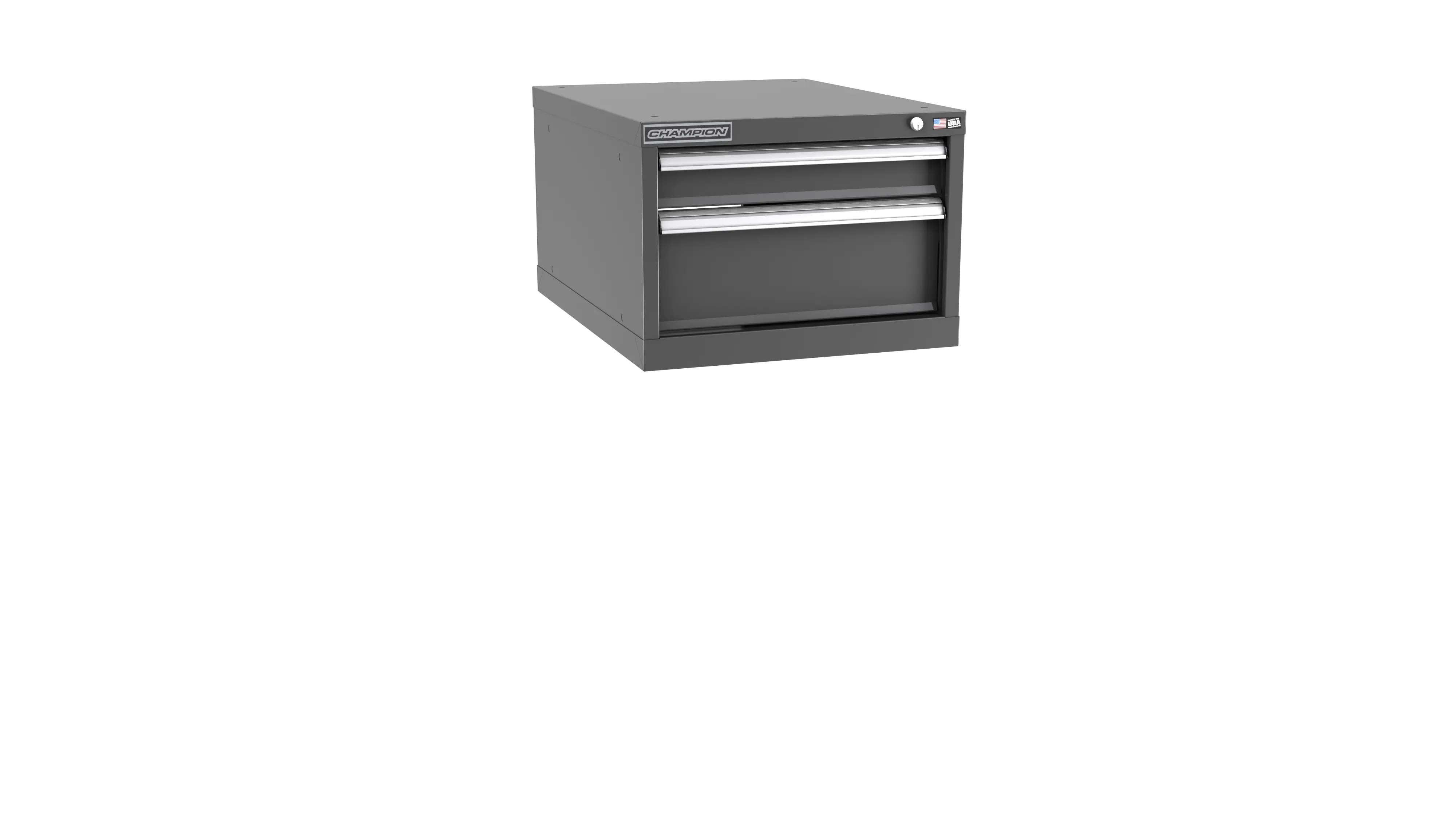 Champion Tool 2-Drawer Metal Modular Storage Cabinet with 13 Internal Compartments, 22-3/16 W x 15-3/4 H x 22-1/2 D in - CM NWS600-0202-ILC Champion Tool Storage