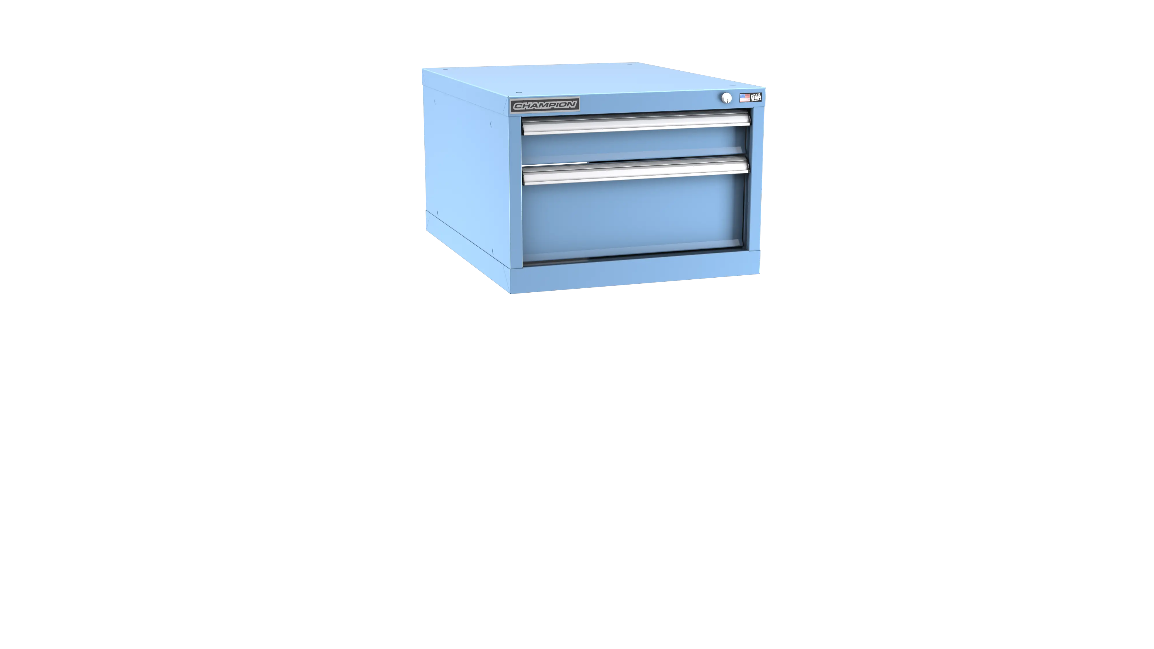 Champion Tool 2-Drawer Metal Modular Storage Cabinet with 13 Internal Compartments, 22-3/16 W x 15-3/4 H x 22-1/2 D in - CM NWS600-0202-ILC Champion Tool Storage