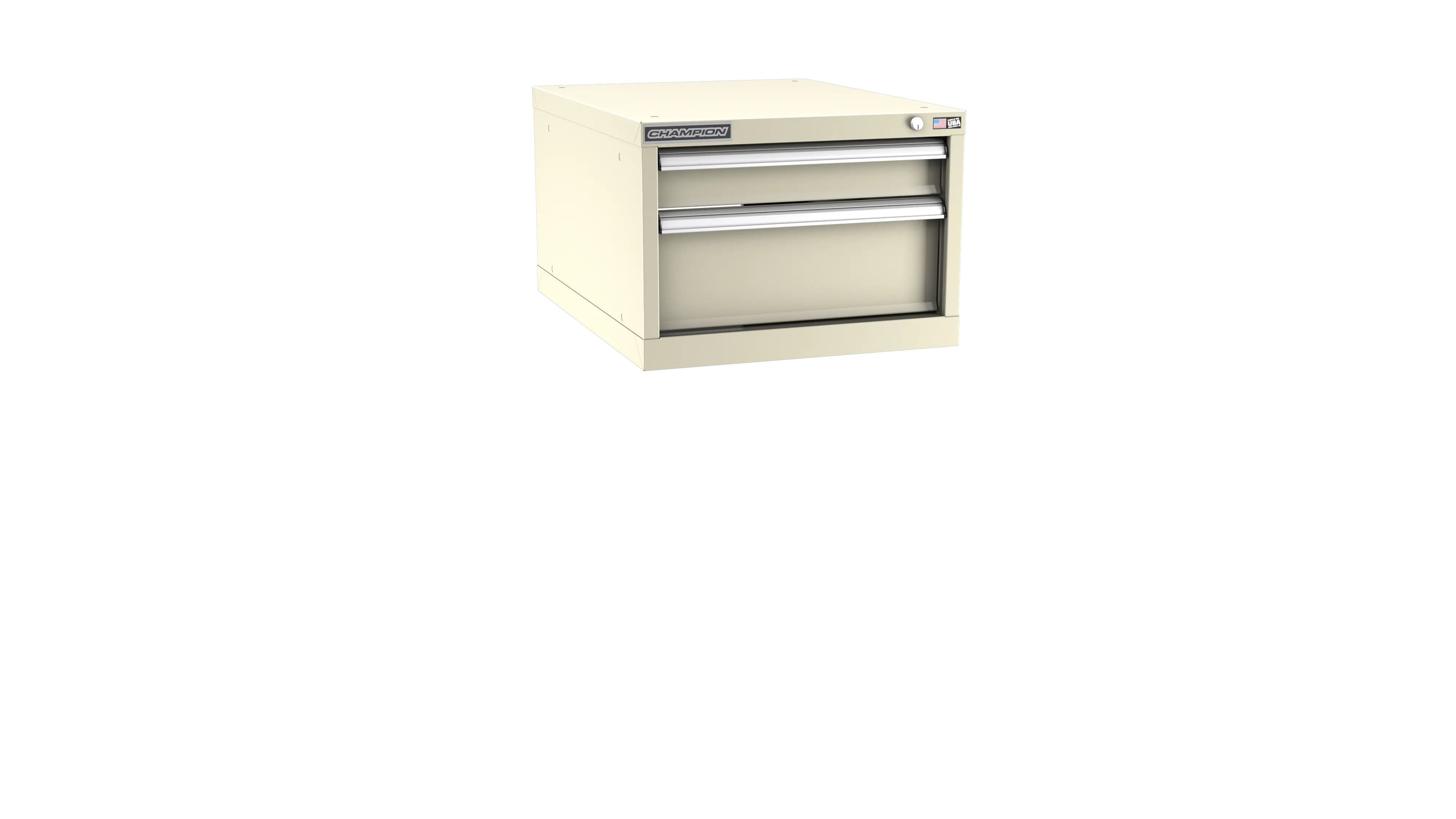 Champion Tool 2-Drawer Metal Modular Storage Cabinet with 13 Internal Compartments, 22-3/16 W x 15-3/4 H x 22-1/2 D in - CM NWS600-0202-ILC Champion Tool Storage