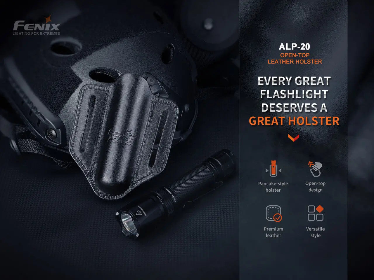 Fenix Open-Top Leather Holster - F FX-ALP20 Fenix