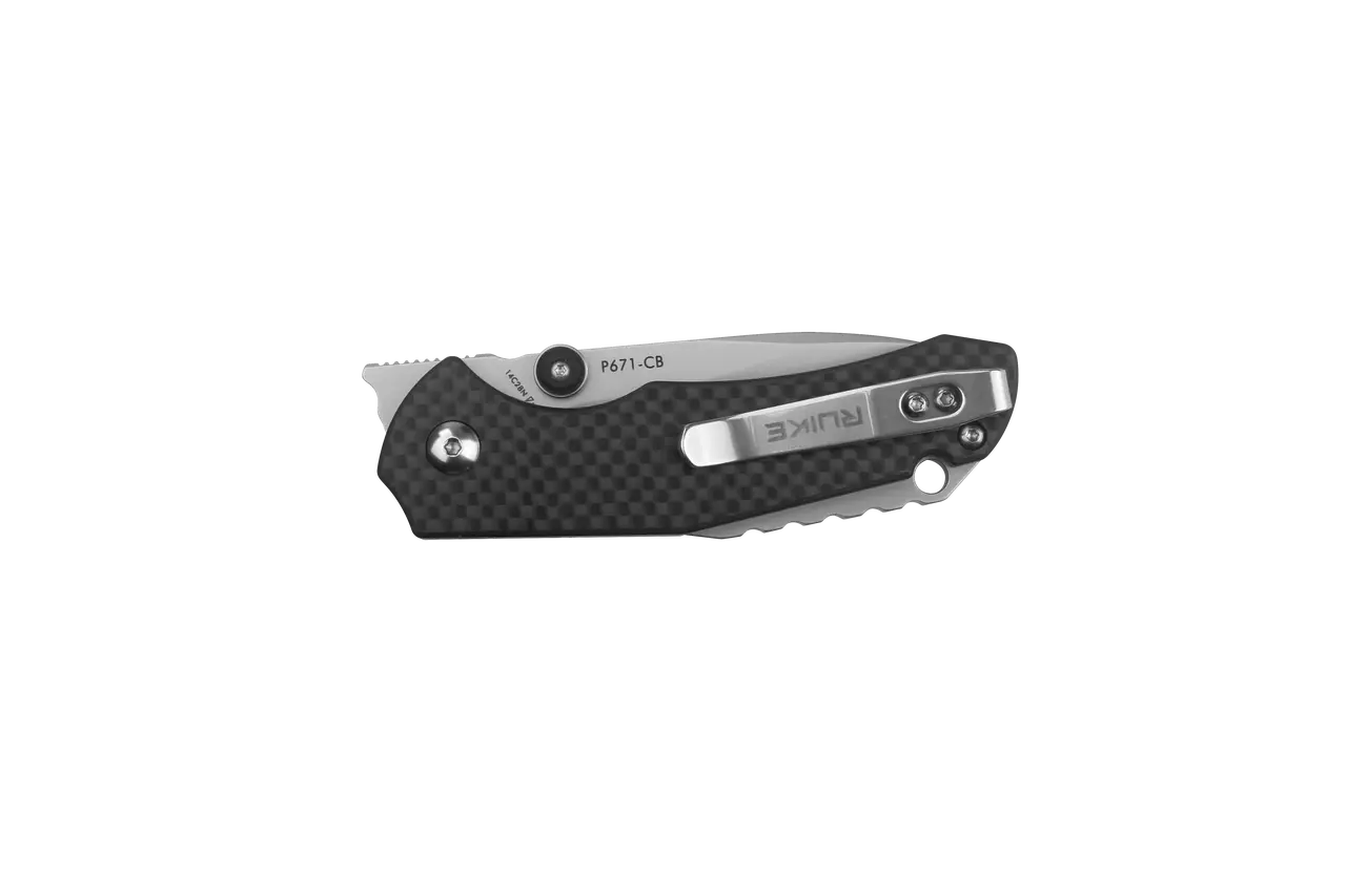 Fenix Ruike Black Carbon Fiber Front-Flipper Knife - F RK-P671CB Fenix