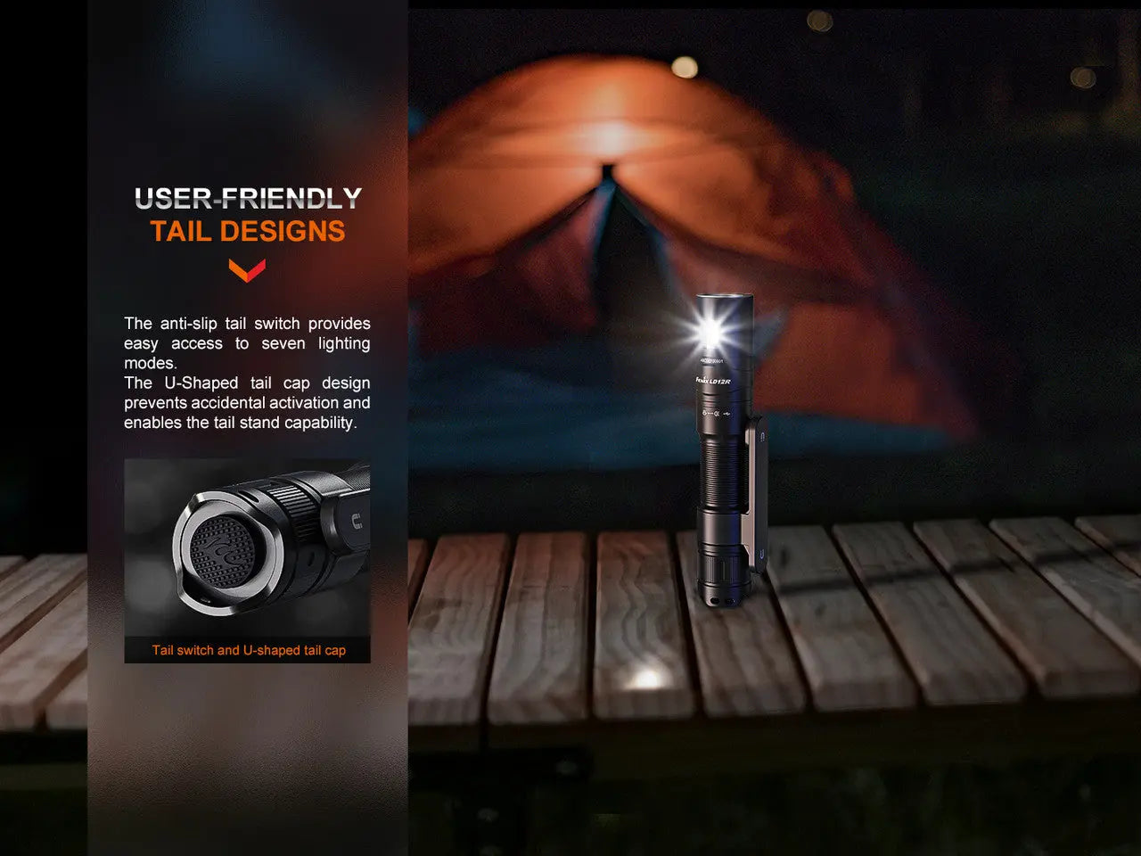 Fenix Dual Light Sources Multipurpose EDC Flashlight - F FX-LD12R Fenix