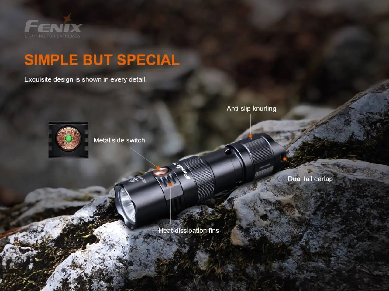 Fenix 800 Lumen EDC Rechargeable Flashlight - F FX-PD25R Fenix
