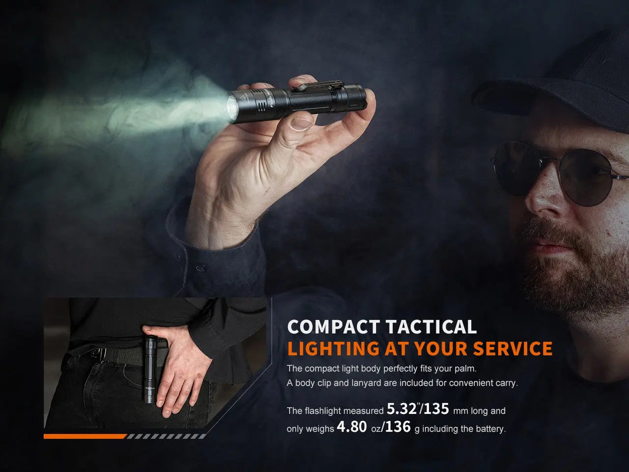 Fenix 1400 Lumen Silent Switch Rechargeable LED Flashlight - F FX-PD32R Fenix