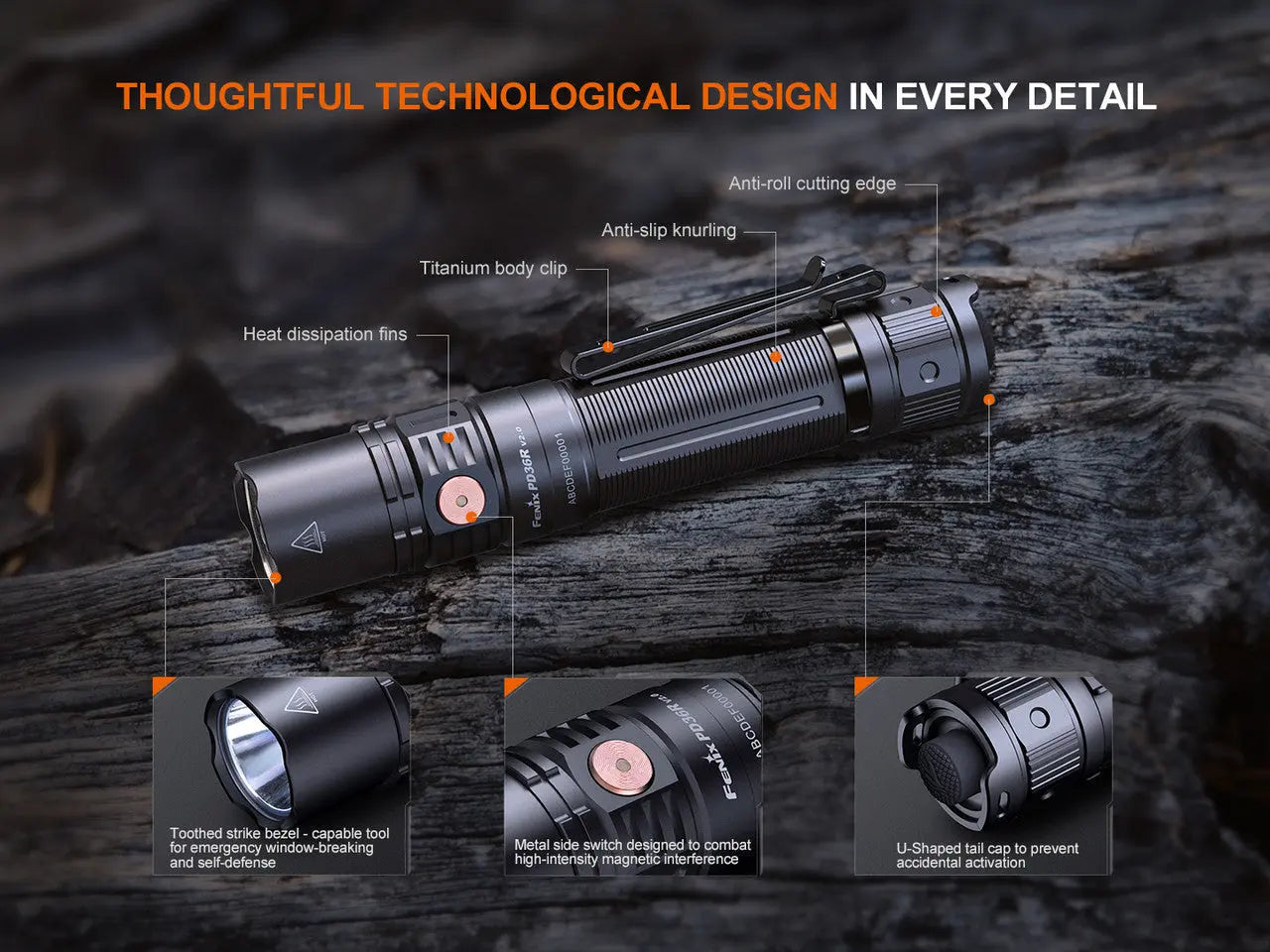 Fenix 1700 Lumen Rechargeable Flashlight - F FX-PD36Rv2 Fenix
