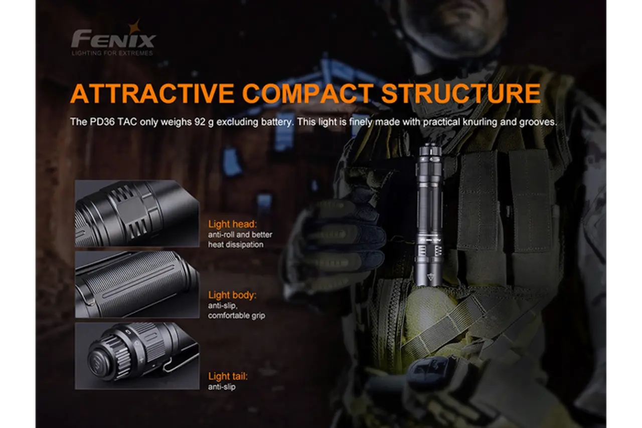 Fenix 3000 Lumen Tactical Flashlight - F FX-PD36TAC Fenix