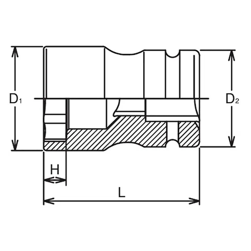 Ko-ken Tools 3/4 Sq. Dr. Color Coded Rear Wheel Nut Socket 41 x 20mm Hex x Square Ko-ken Tools