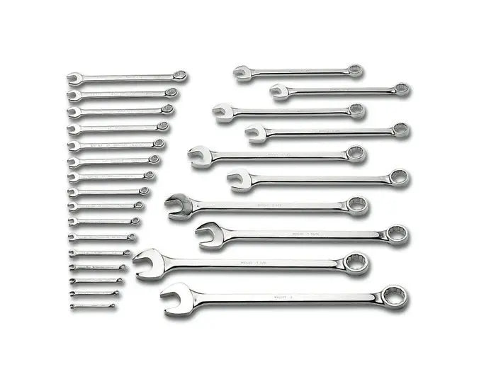 Wright Tool Set of 26 12-Point SAE Satin Combination Wrench, 1/4 to 2 in - WT 726 Wrench Set Wright Tool