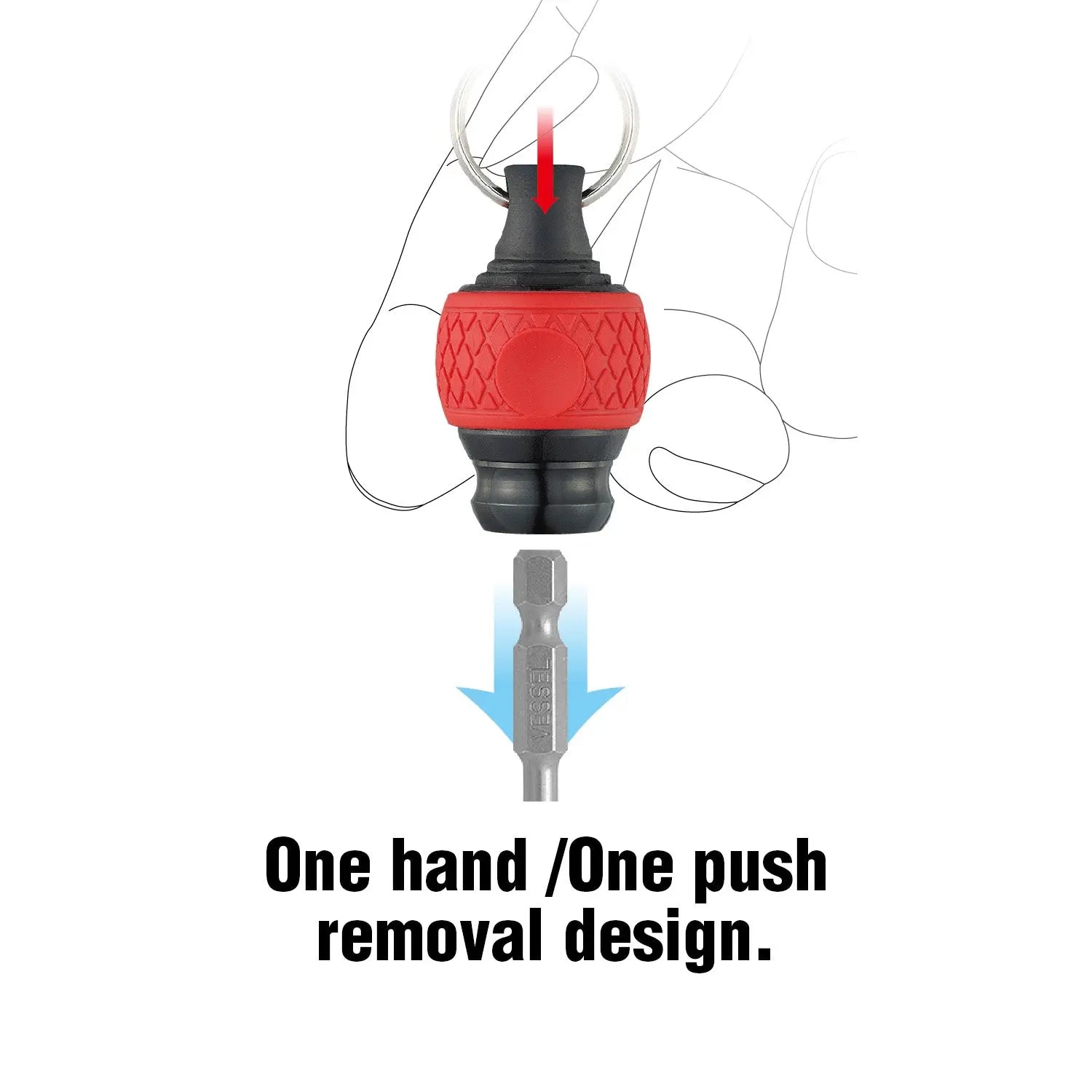 Vessel Tools Ball Grip Carrying Violet Bit Holder - VL QB22VU Vessel Tools