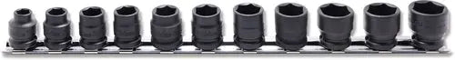 Ko-ken Tools 3/8 Sq. Dr. Socket set 8-19mm 6 point Thin walled 11 pieces Ko-ken Tools