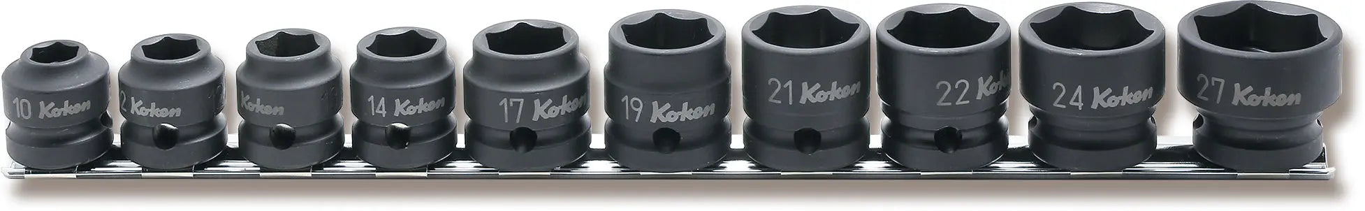 Ko-ken Tools 1/2 Sq. Dr. 10 Piece Thin Wall 6-Point Impact Metric Socket set 10-27mm Ko-ken Tools