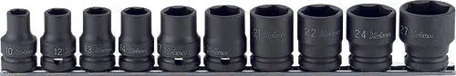Ko-ken Tools 1/2 Sq. Dr. Socket set 10-27mm 6 point Thin walled 10 pieces Ko-ken Tools