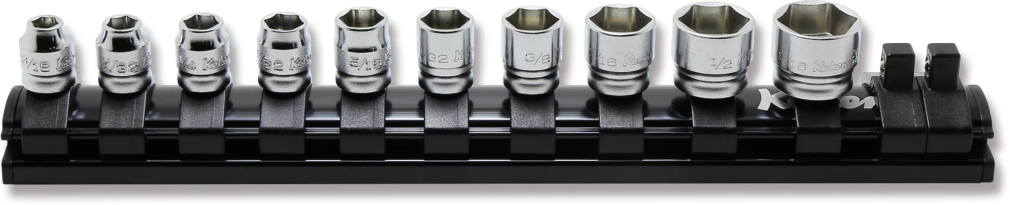 Ko-ken 1/4" Square Drive 6-Point SAE Z-Series 10 Piece Socket Set