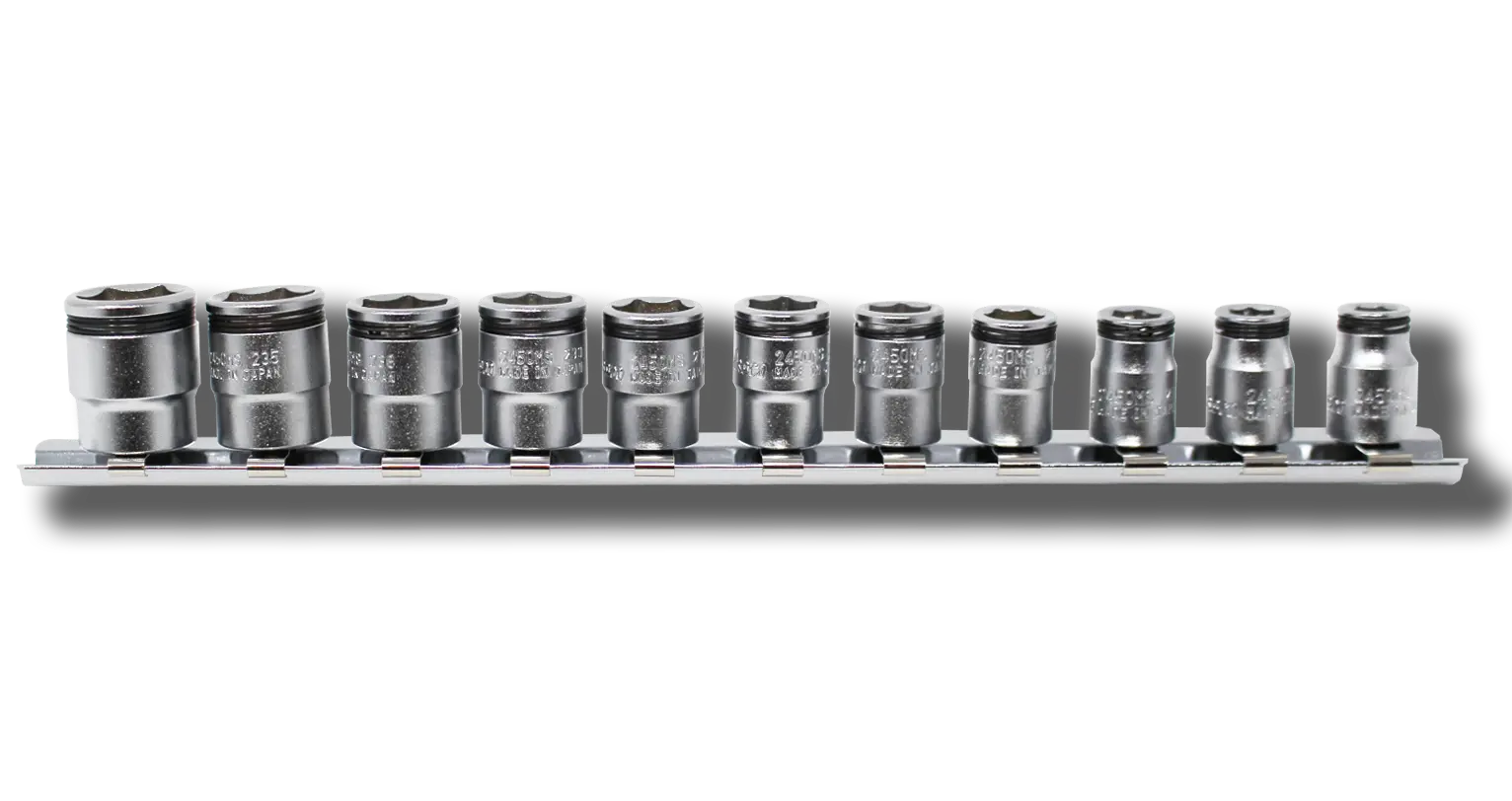 Ko-ken Tools 1/4 Sq. Dr. Short NUT GRIPÂ® Socket Set, 5-14mm - 11 pieces - RS2450MS/11 Ko-ken Tools