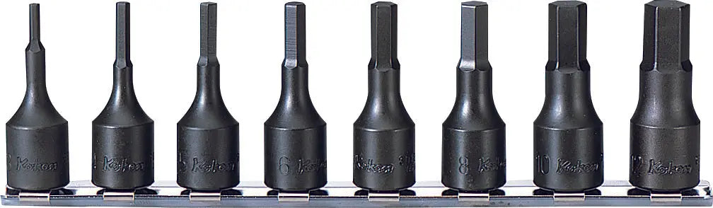 Ko-ken Tools 8 Piece 3/8 Sq. Dr. Impact Metric Hex Bit Socket set 3mm-12mm Ko-ken Tools