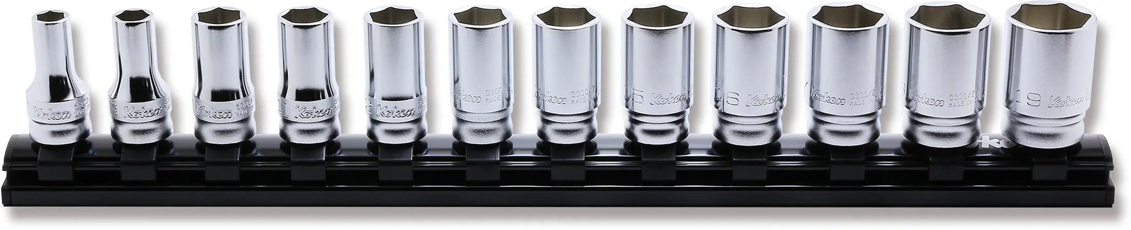 Ko-ken Tools 3/8 Sq. Dr. Socket set 7-19mm 6 point 300mm Z-series 12 pieces Ko-ken Tools