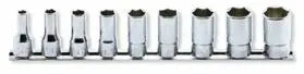 Ko-ken Tools 9 Piece 3/8 Sq. Dr. Semi-Deep, SAE, 12 Point, Chrome Socket Set Ko-ken Tools