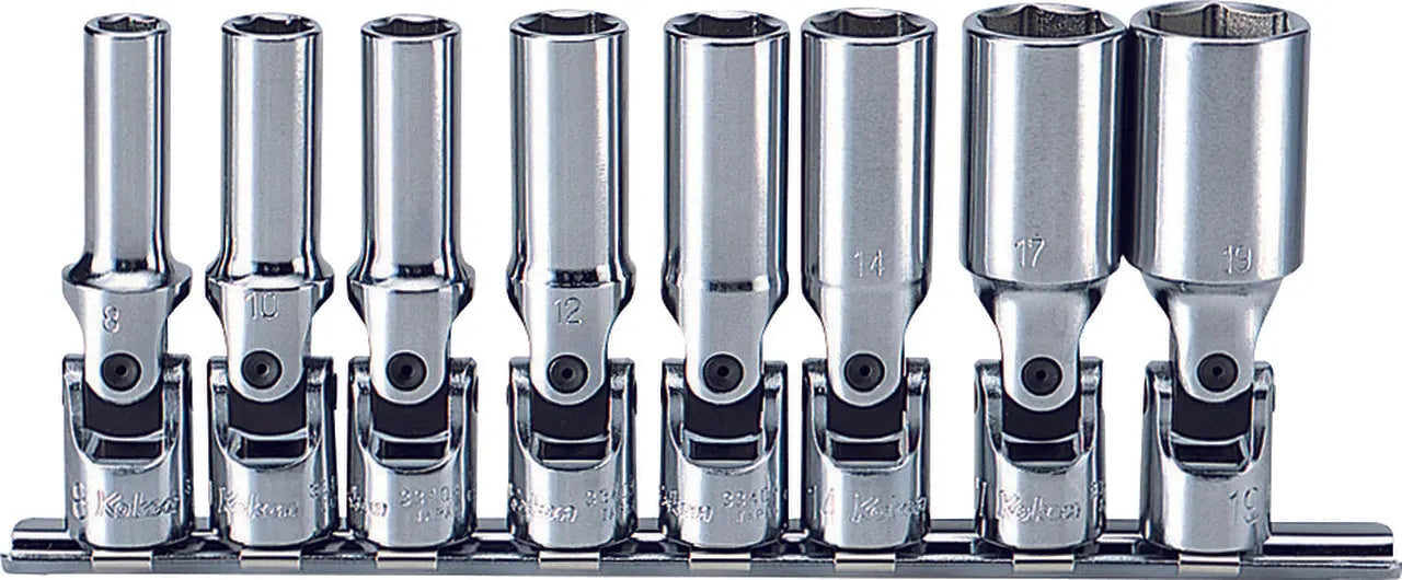 Ko-ken Tools 8 Piece 3/8 Sq. Dr. 6-Point, Universal, Deep Socket Set Ko-ken Tools