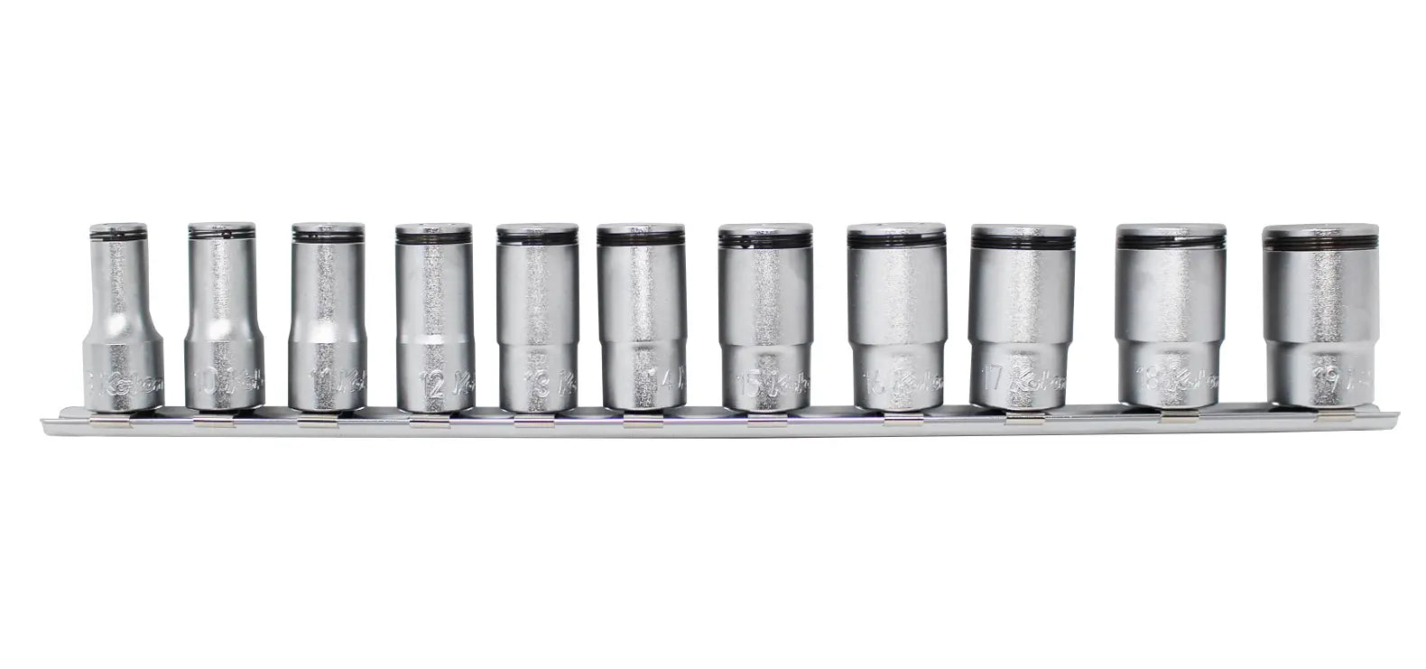Ko-ken Tools 3/8 Sq. Dr. Semi-Deep Socket set 8-19mm Nut Grip 11 pieces Ko-ken Tools