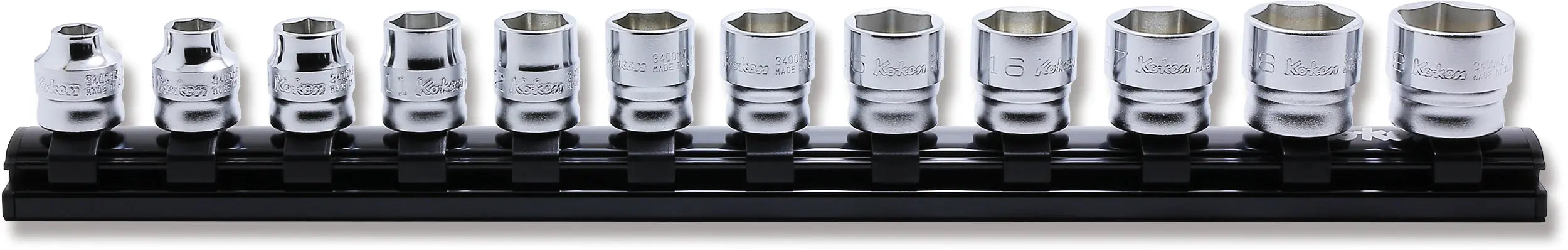 Ko-ken Tools 3/8 Sq. Dr. Socket set 7-19mm 6 point 300mm Z-series 12 pieces Ko-ken Tools