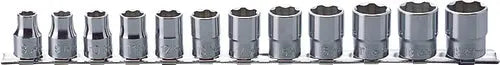 Ko-ken Tools 12 Piece 3/8 Sq. Dr. Surface Drive, 6 Point, Chrome, Metric Socket Set Ko-ken Tools