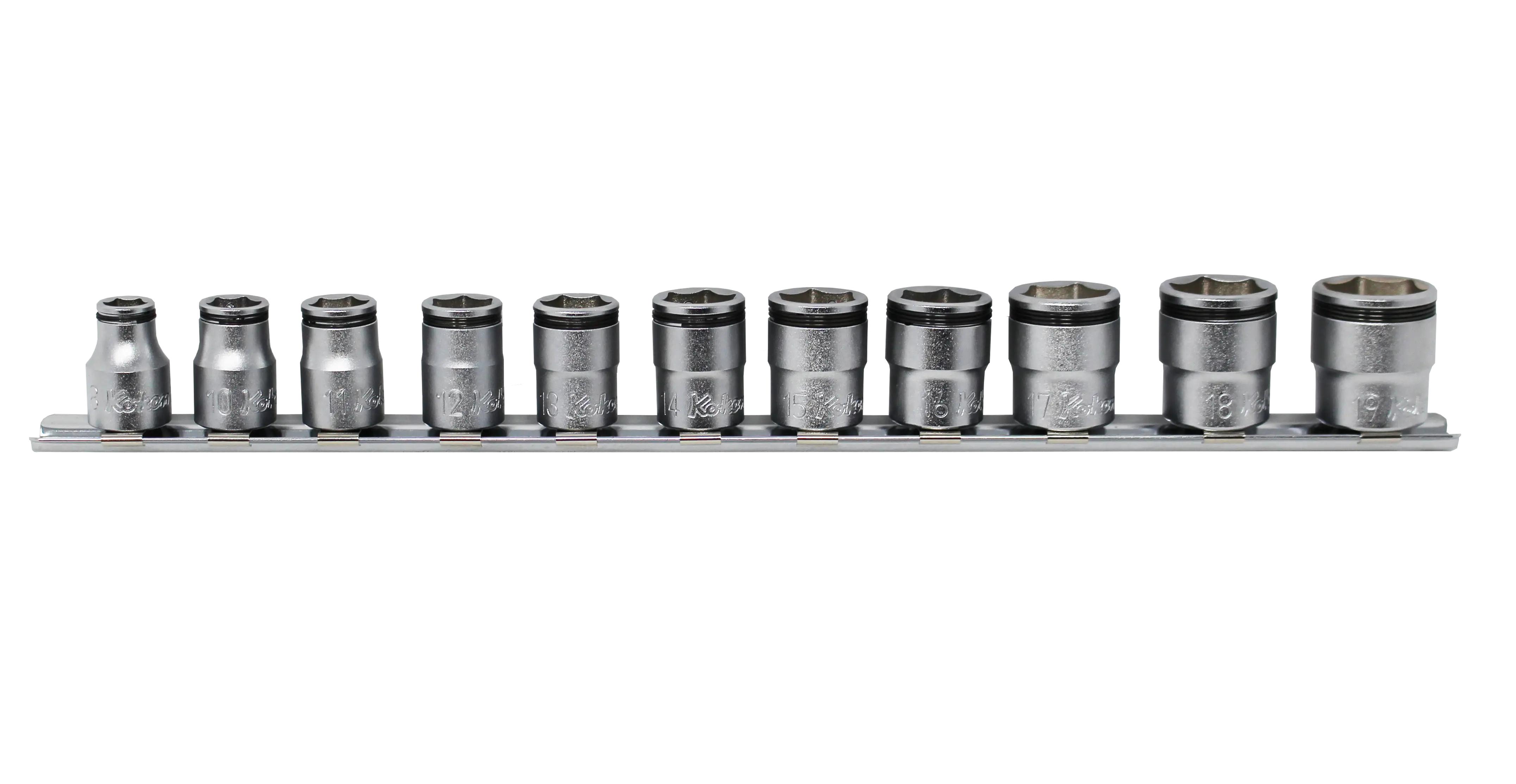 Ko-ken Tools 3/8 Sq Dr NUT GRIPÂ® Socket Set 8mm-19mm - 11 piece - RS3450M/11 Ko-ken Tools