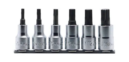 Ko-ken Tools 6 Piece 1/2 Sq. Dr. Triple Square (XZN) Bit Socket Set Ko-ken Tools