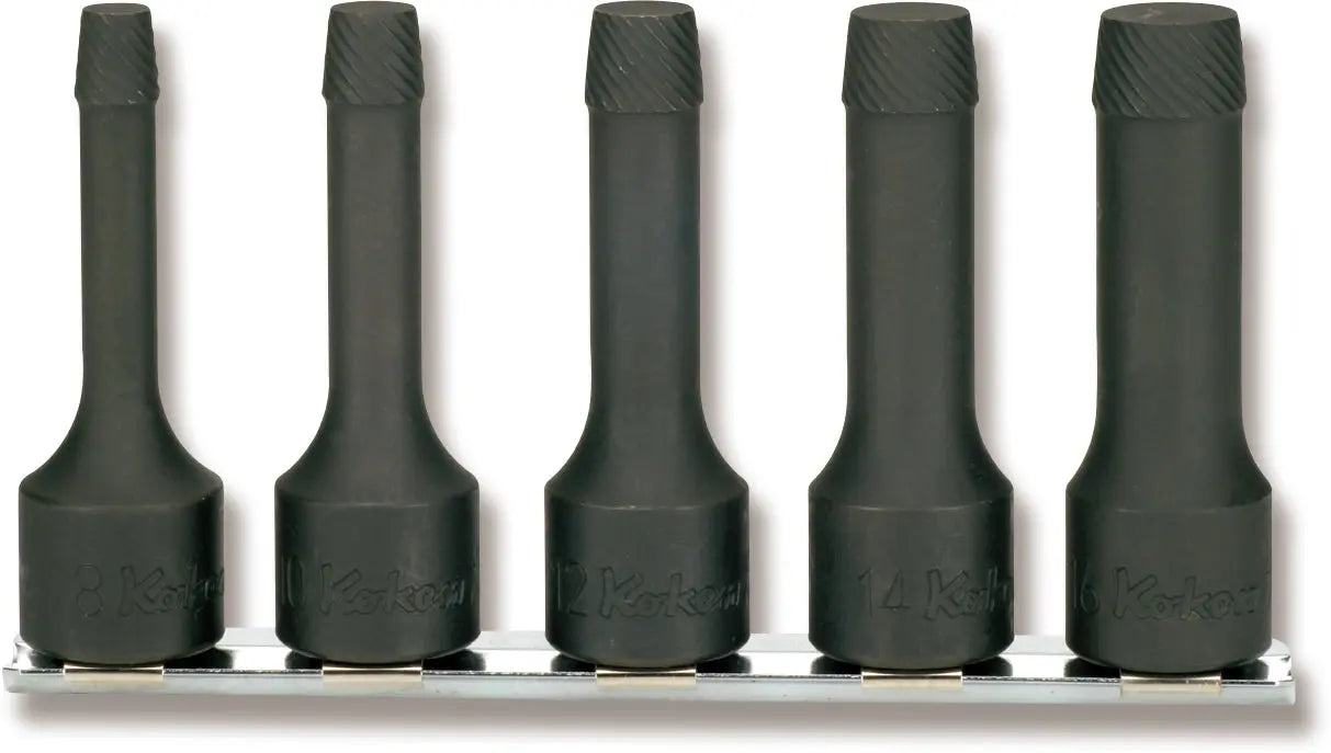 Ko-ken Tools 5 piece 1/2 Sq. Dr. 75mm Bolt Twister Socket Set 8mm-16mm Ko-ken Tools