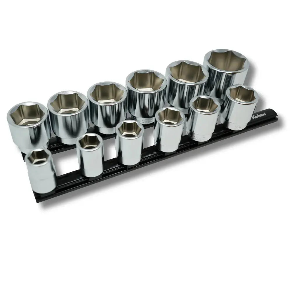 Ko-ken Tools Set of 12 3/4 in Square Drive Metric Chrome Socket - KB-RS6400M/12