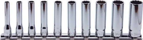Ko-ken Tools 1/4 Sq. Dr. Aerospace 12 Point Deep SAE Chrome Socket set - 10 piece Ko-ken Tools
