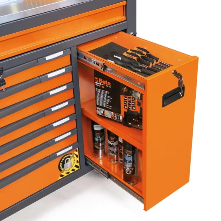 Beta Tools (Article# RSC24AXXL) 8-Drawers Anti-Tilt System Long Mobile Roller Cab - BT 024004781 