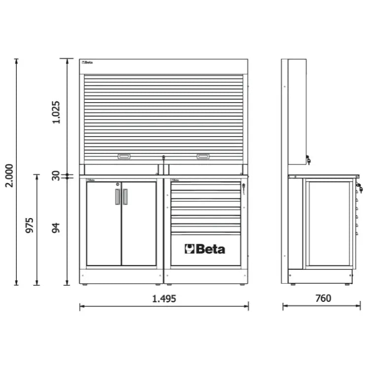 Beta Tools (Article# RSC50 2.0 B) RSC50 2.0 Equipment Combination Workshop - BT 050001011 