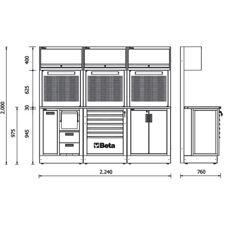 Beta Tools (Article# RSC50 2.0 E) RSC50 2.0 Equipment Combination Workshop - BT 050001026 