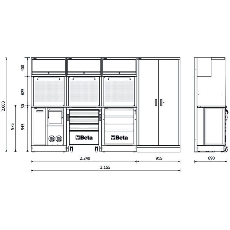 Beta Tools (Article# RSC50 2.0 G) RSC50 2.0 Equipment Combination Workshop - BT 050001036