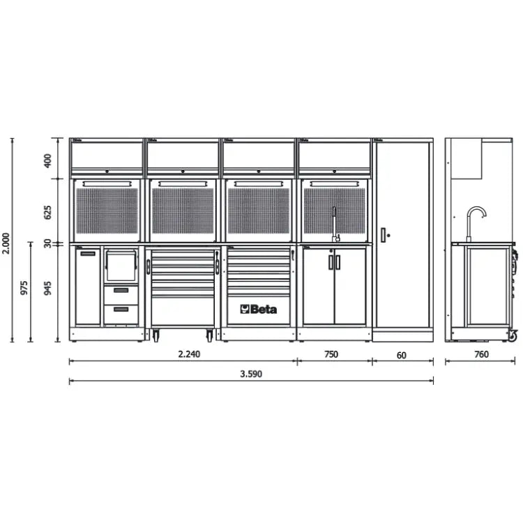 Beta Tools (Article# RSC50 2.0 H) RSC50 2.0 Equipment Combination Workshop - BT 050001041 