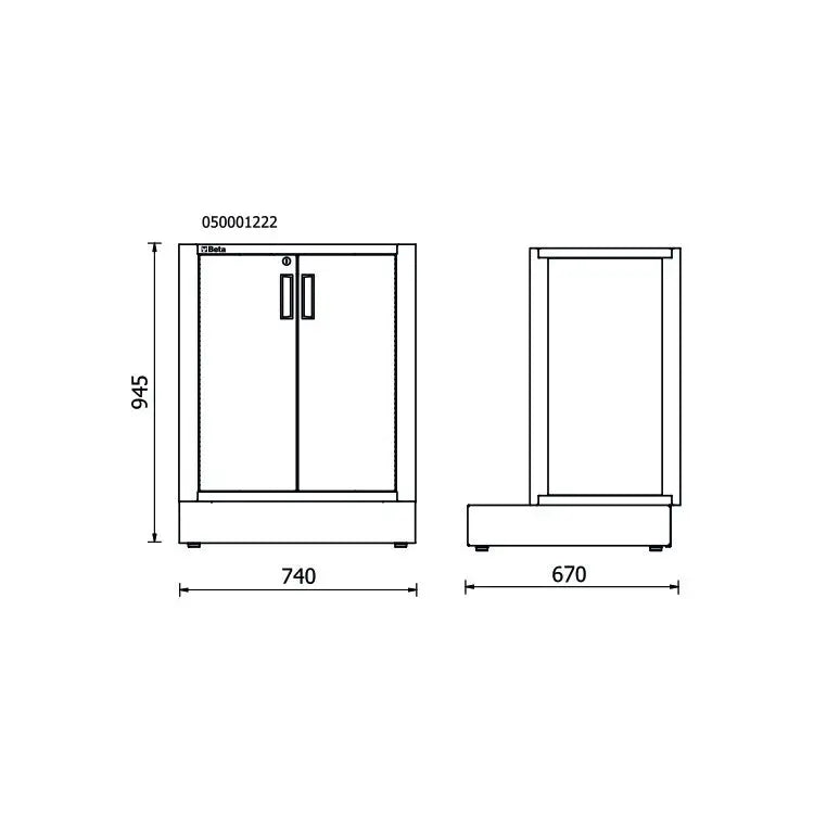 Beta Tools (Article# RSC50 2.0 MA) Fixed Two-Door Module for Workshop Equipment Combination RSC50 2.0 - BT 050001262 