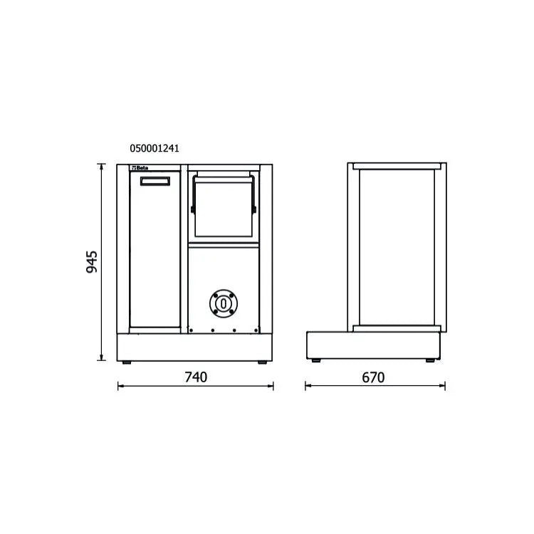 Beta Tools (Article# RSC50 2.0 MS-AVV) Fixed Service Empty Module for Workshop Equipment Combination RSC50 2.0 - BT 050001281 