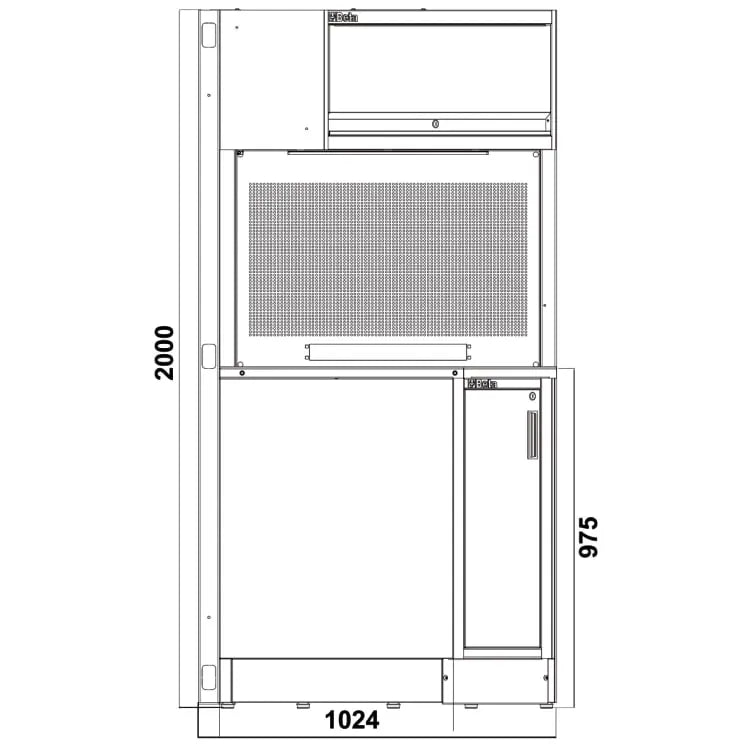 Beta Tools (Article# RSC50 2.0 NAC-W) Self-Supporting Complete Corner for Workshop Equipment Combination RSC50 2.0 - BT 050001327 