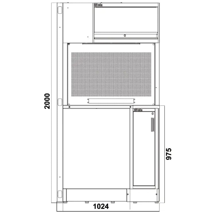 Beta Tools (Article# RSC50 2.0 NAC-X) Self-Supporting Complete Corner for Workshop Equipment Combination RSC50 2.0 - BT 050001328 