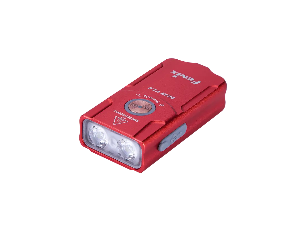 Fenix 500 Lumen Rose Red Rechargeable Keychain Light - F FX-E03rv2-Red Fenix