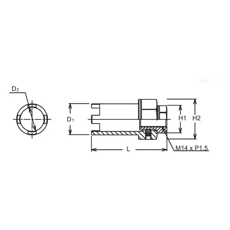 Ko-ken Tools 1/2 Sq. Dr. Socket 4 teeth 69mm For Diesel injection holder nut Ko-ken Tools